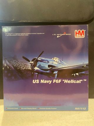 Hobby Master Us Navy Grumman F6f Hellcat Vf - 12 1945 Ha1112 1:72 Die - Cast Model