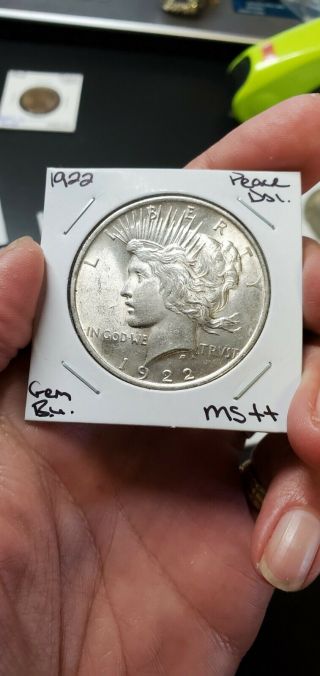 1922 P Peace Silver Dollar Gem Bu Uncirculated Ms,  (raw1941)