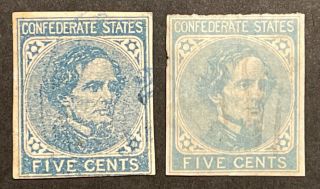 Tdstamps: Us Confederate States Csa Stamps Scott 6 7
