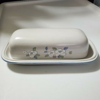 Chantilly Fleur De Lune Butter Dish - Stoneware Made In Japan