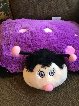 My Pillow Pets Purple Pink Lady Bug Plush Stuffed Toy 18” Soft Folding Travel