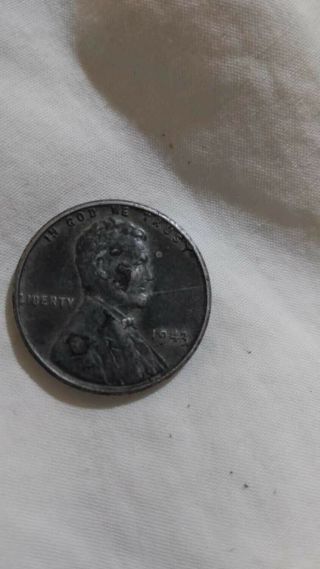 1943 Silver Steel Lincoln Wheat Penny Cent No Mark Magnetic