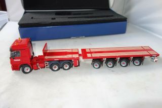 Conrad 1/50 Mercedes Actros 6x4 & 4 Axle All Steer Trailer Mint/boxed - L@@k