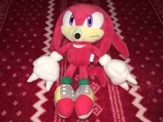 Official 8” Sanei Sonic The Hedgehog Knuckles Sonic Plush 2007 Sega No Paper Tag