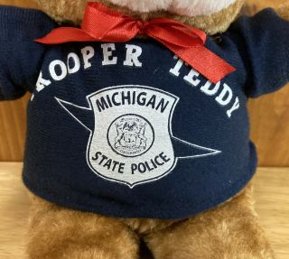 Msp Michigan State Police Trooper Plush Teddy Bear 10 " Stuffed Animal