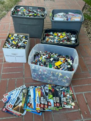 160 Lb Mixed Lego Legos Star Wars Minifigures Bionicles All 4 Children 