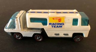 Hot Wheels Redline White Enamel Heavyweights Racing Team Truck & Trailer 3