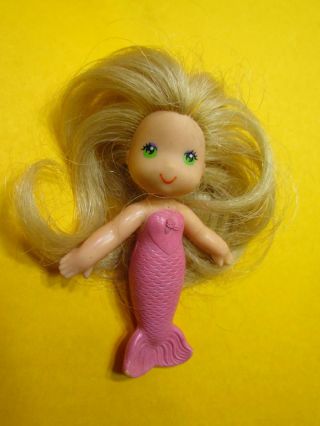 Vintage 1979 Kenner Sea Wees Mermaid Doll Figure 4 " Pink Body Blonde Hair