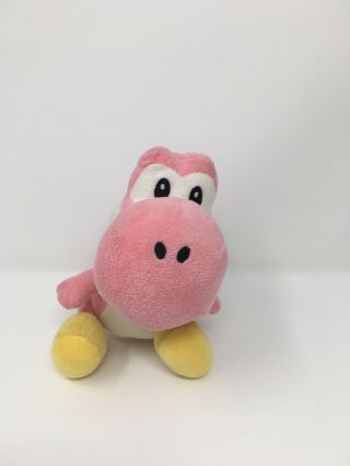 Nintendo Mario Bros Wii Yoshi Pink Stuffed Animal Plush 2010 Small Toy