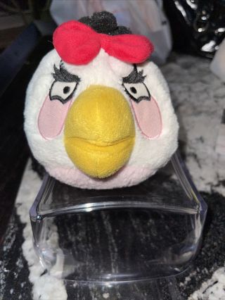 Angry Birds Plush White Pink Girl With Red Bow Matilda 5’ Stuffed No Sound D1