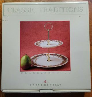 Vintage Classic Traditions Cranberry Hill 2 Tier Tidbit Tray Jcpenny