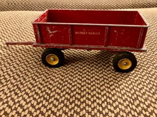 Massey Harris Mh Toy Tractor Box Wagon 1950 