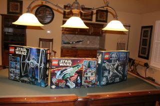 LEGO 75060 Slave 1,  75095 Tie Fighter,  10227 B - Wing Fighter UCS 2