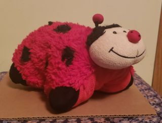 Pillow Pets Peewee Ladybug 12” Red Black Lady Bug Soft Stuffed Plush Pee Wee