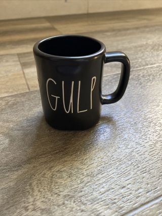 Rae Dunn Black Espresso Cups Demitasse Mugs Gulp Black