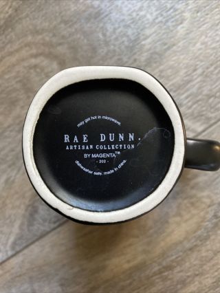 Rae Dunn Black Espresso Cups Demitasse Mugs Gulp Black 3