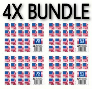 Usa Forever Stamps Us Flag 2018 - Four (4) Books Of 20 Stamps Each,  80 Total