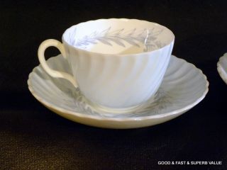 Minton Bone China Symphony Gray Pattern Cup & Saucer Set