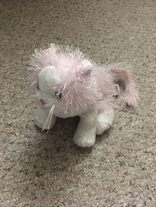 Ganz Webkinz Plush Stuffed Animal Pink And White Cat No Code Hm189