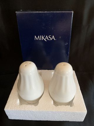 Mikasa " Bridal White " Salt And Pepper Set