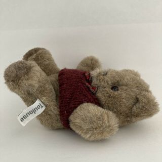 Russ Berrie Toulouse Teddy Bear Plush Stuffed Animal Sweater Vest Bow Tie 9.  5 
