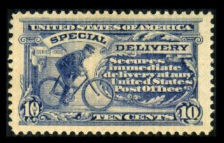 E6 Special Delivery 10c Bicycle Messenger Perf 12 S/l Wmk Vf Mh $230 Lot M - 501