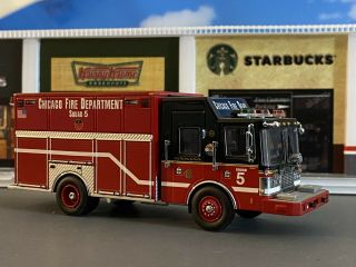Code 3 Chicago Fire Dept.  1/64 Scale Die Cast Fire Rescue Squad 5