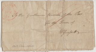 1803 Boston Stampless Folded Letter To Wiscasset Maine - Charlestown Ma Letter