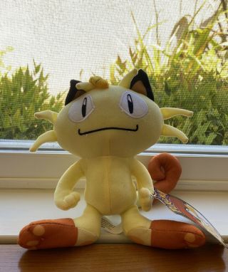 Pokémon Nintendo Meowth 7” Character Stuffed Animal Plush Toy With Tags
