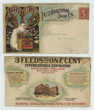Mr Fancy Cancel 2c Color Illustrated Ad Cover International Food Co Minneapolis