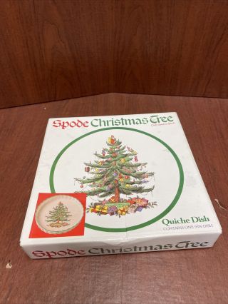 Spode Christmas Tree 9 " Fluted Tart/quiche Dish Oven To Table