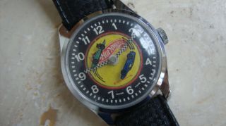1970 Hot Wheels Red Line Wrist Watch Swiss 1j W/ Orig Band Vintage Toy