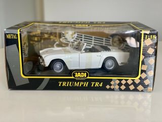 1960’s Triumph Tr4 1:18 Scale Diecast Jadi Rare Model White
