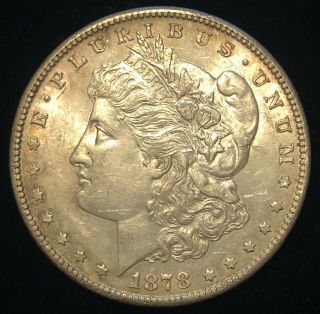 1878 - S Au Silver Morgan Dollar Us $1 Coin