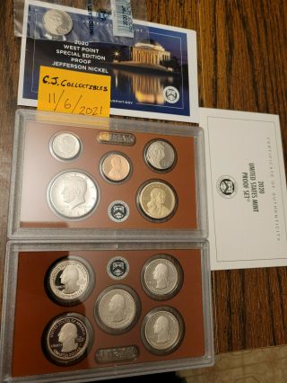 2020 Us Proof Set With " W " Nickel Yes With The " W " Proof Nickel