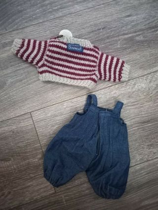 Boyds Bear Teddy Bearwear Outfit Jean Overalls Flag Star Sweater 3