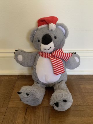 Christmas Koala Bear Plush 13 " Santa Hat Oriental Trading Co Stuffed Animal Toy