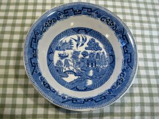 W.  Ridgway England 1832 Semi China Blue Willow 7 1/2 " Bowl
