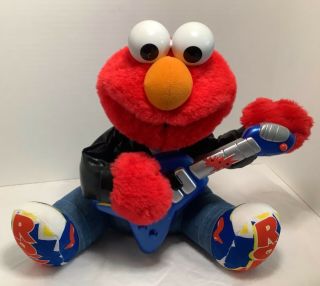 Rock And Roll Elmo With Guitar Plush Doll Toy (1998) Sings,