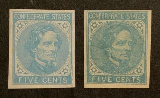 Tdstamps: Us Confederate States Csa Stamps Scott 6 7 H Og