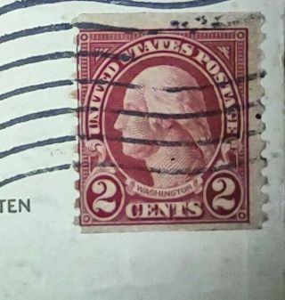 George Washington 2 - Cent Stamp Rare Valuable Red Postmarked 1925
