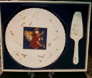 Mikasa Heavenly Joy Bone China Cake Plate & Server Nib