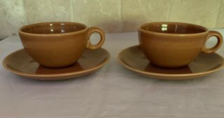 Russel Wright Iroquois Apricot Cup & Saucer (2)