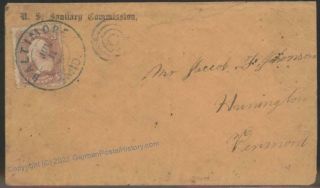 Usa Civil War Us Sanitary Commission Soldiers Baltimore Md Cover 105918