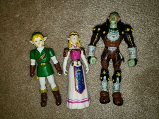 The Legend Of Zelda Ocarina Of Time Bd&a Figure Set Ganon Link Princess Zelda