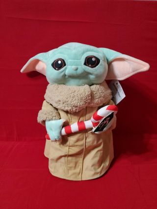 Star Wars The Child Baby Yoda Mandalorian 18 " Tall Plush Holiday Greeter 2021