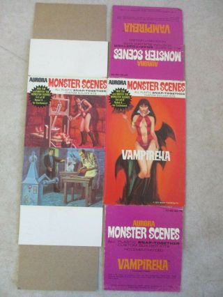 Vintage 1971 Monster Scenes Vampirella Model Kit Box Only Aurora 638 - 130
