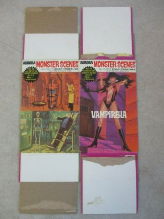 VINTAGE 1971 MONSTER SCENES VAMPIRELLA MODEL KIT BOX ONLY AURORA 638 - 130 2