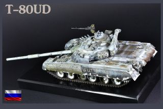 Pro - Built 1/35 T - 80ud Russian Modern Tank Mbt Finished Model (in - Stock)