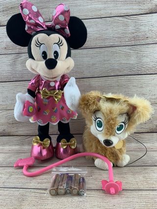 Disney Junior Minnie Minnie Mouse Party & Play Pup Singing Walking Talking Toy